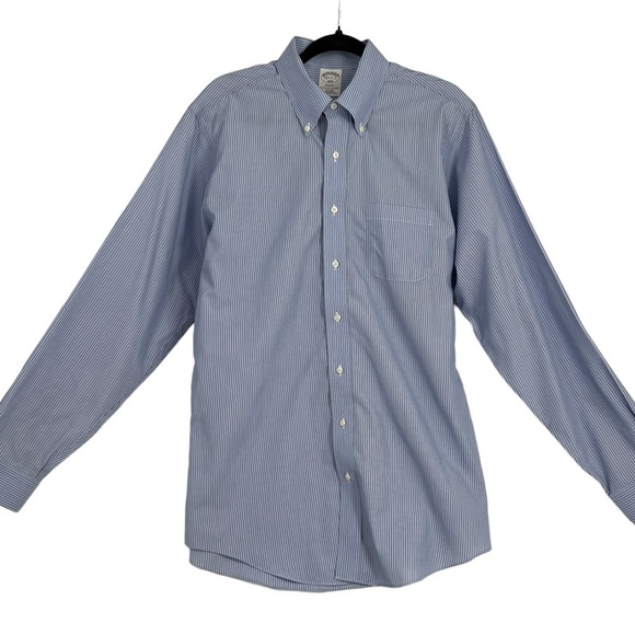 Brooks Brothers 16 1/2 - 6-7 Blue Dress Shirt - Picture 1 of 5